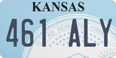 KS license plate 461ALY