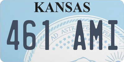 KS license plate 461AMI