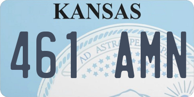 KS license plate 461AMN