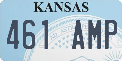 KS license plate 461AMP