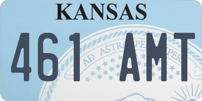 KS license plate 461AMT