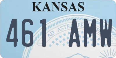 KS license plate 461AMW