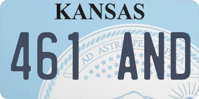 KS license plate 461AND