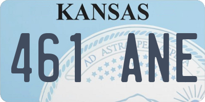 KS license plate 461ANE