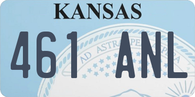 KS license plate 461ANL