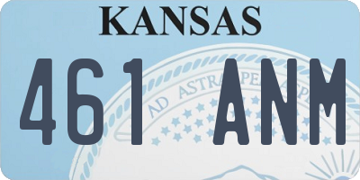 KS license plate 461ANM