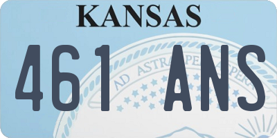 KS license plate 461ANS