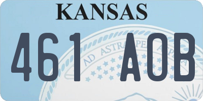KS license plate 461AOB