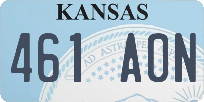 KS license plate 461AON