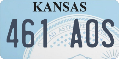 KS license plate 461AOS