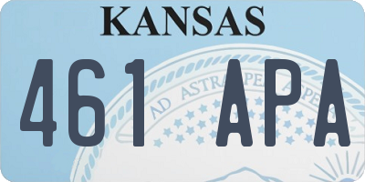 KS license plate 461APA
