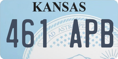 KS license plate 461APB