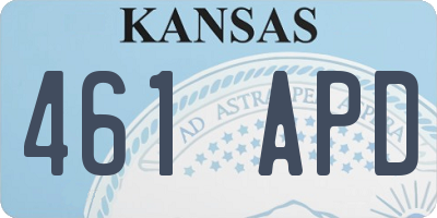 KS license plate 461APD