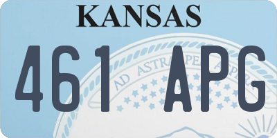 KS license plate 461APG