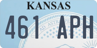 KS license plate 461APH