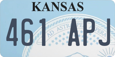 KS license plate 461APJ
