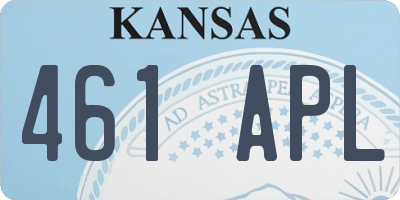 KS license plate 461APL