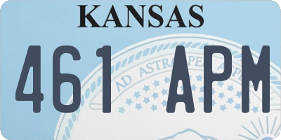 KS license plate 461APM