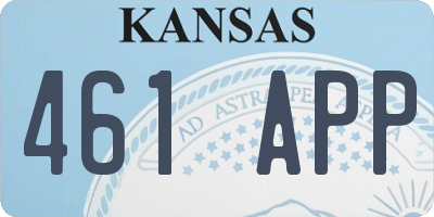 KS license plate 461APP