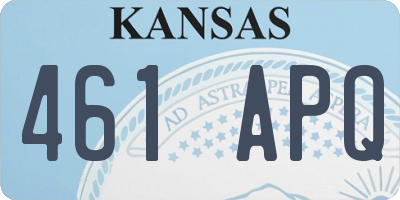 KS license plate 461APQ