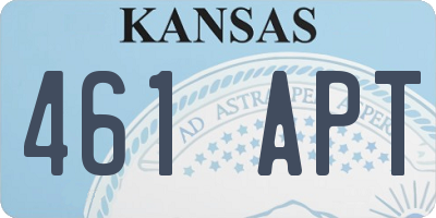 KS license plate 461APT