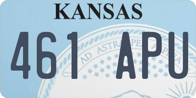 KS license plate 461APU