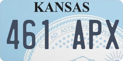 KS license plate 461APX