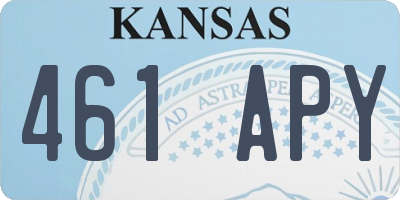KS license plate 461APY