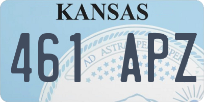 KS license plate 461APZ