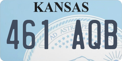 KS license plate 461AQB