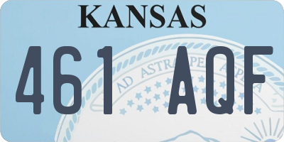 KS license plate 461AQF