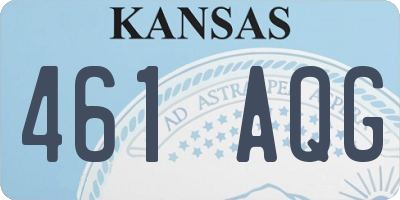 KS license plate 461AQG