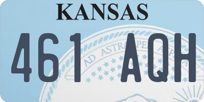 KS license plate 461AQH