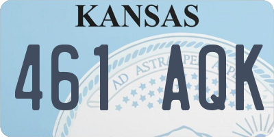KS license plate 461AQK