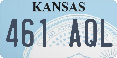 KS license plate 461AQL