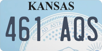 KS license plate 461AQS