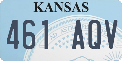 KS license plate 461AQV
