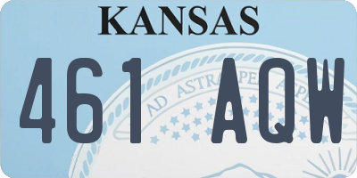 KS license plate 461AQW
