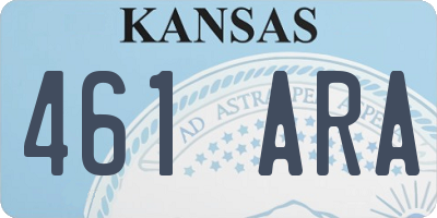 KS license plate 461ARA