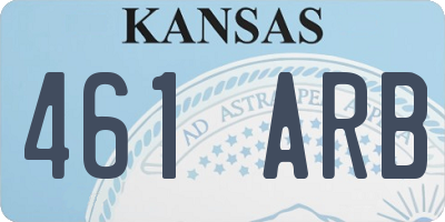 KS license plate 461ARB