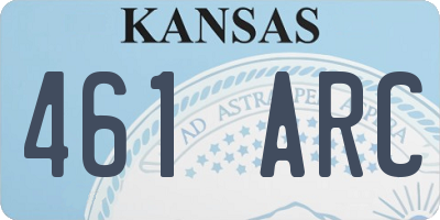 KS license plate 461ARC