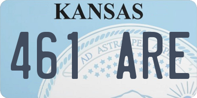 KS license plate 461ARE