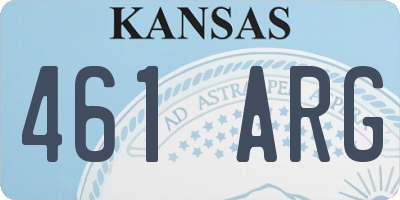 KS license plate 461ARG