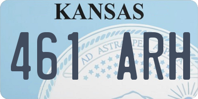 KS license plate 461ARH