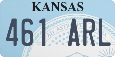 KS license plate 461ARL