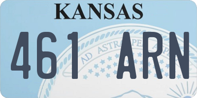 KS license plate 461ARN