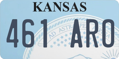 KS license plate 461ARO
