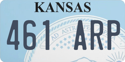 KS license plate 461ARP