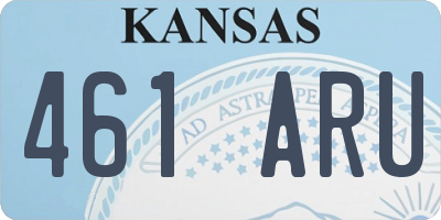 KS license plate 461ARU