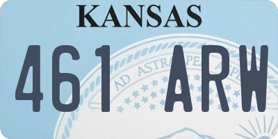 KS license plate 461ARW